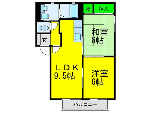 リビエ－ル綾園壱番館の物件間取画像